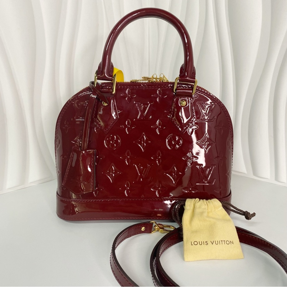 Louis Vuitton Vernis Alma BB Rouge Fauvist Monogram Handbag